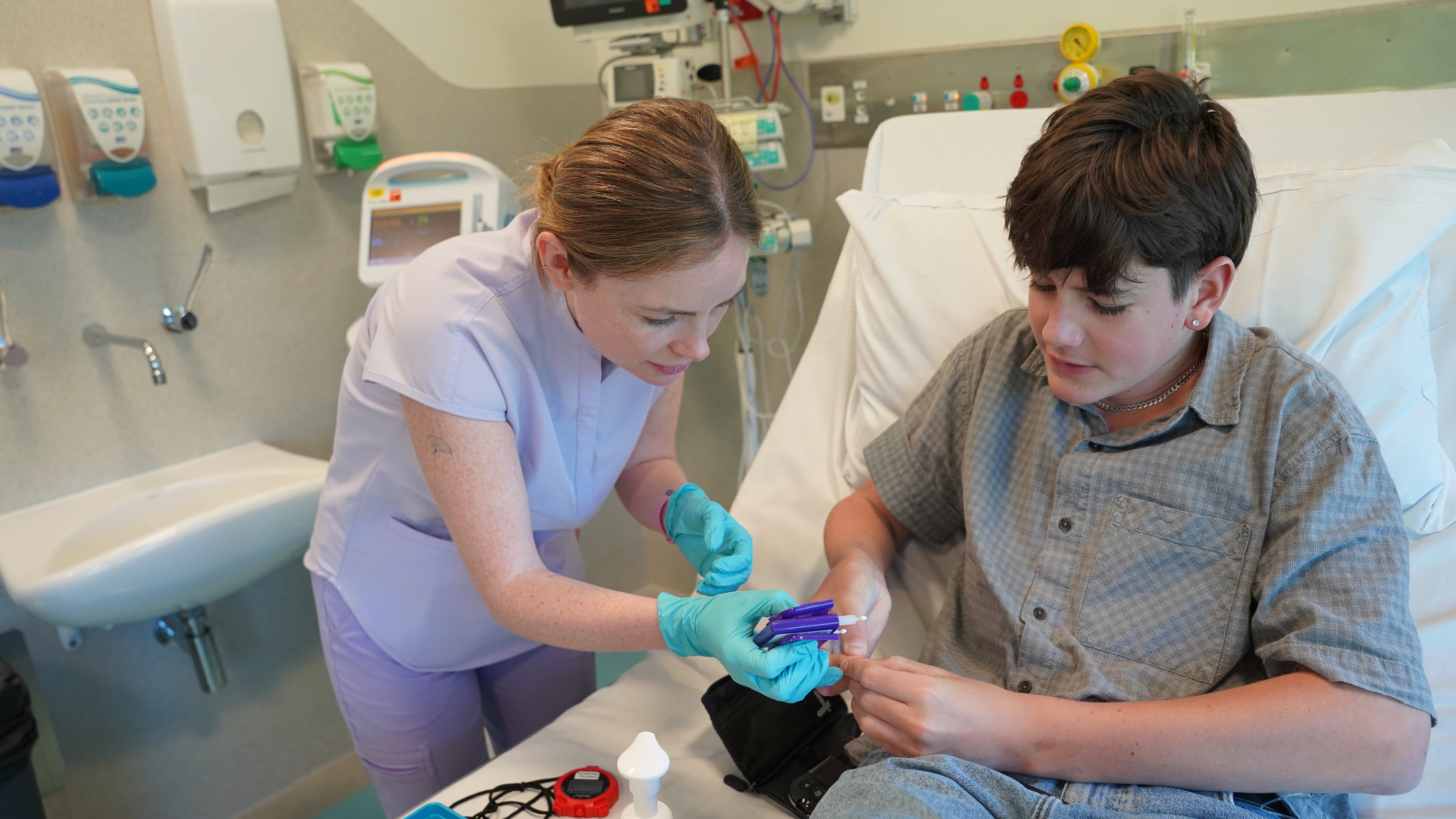 nurse Charlie with patient Brax