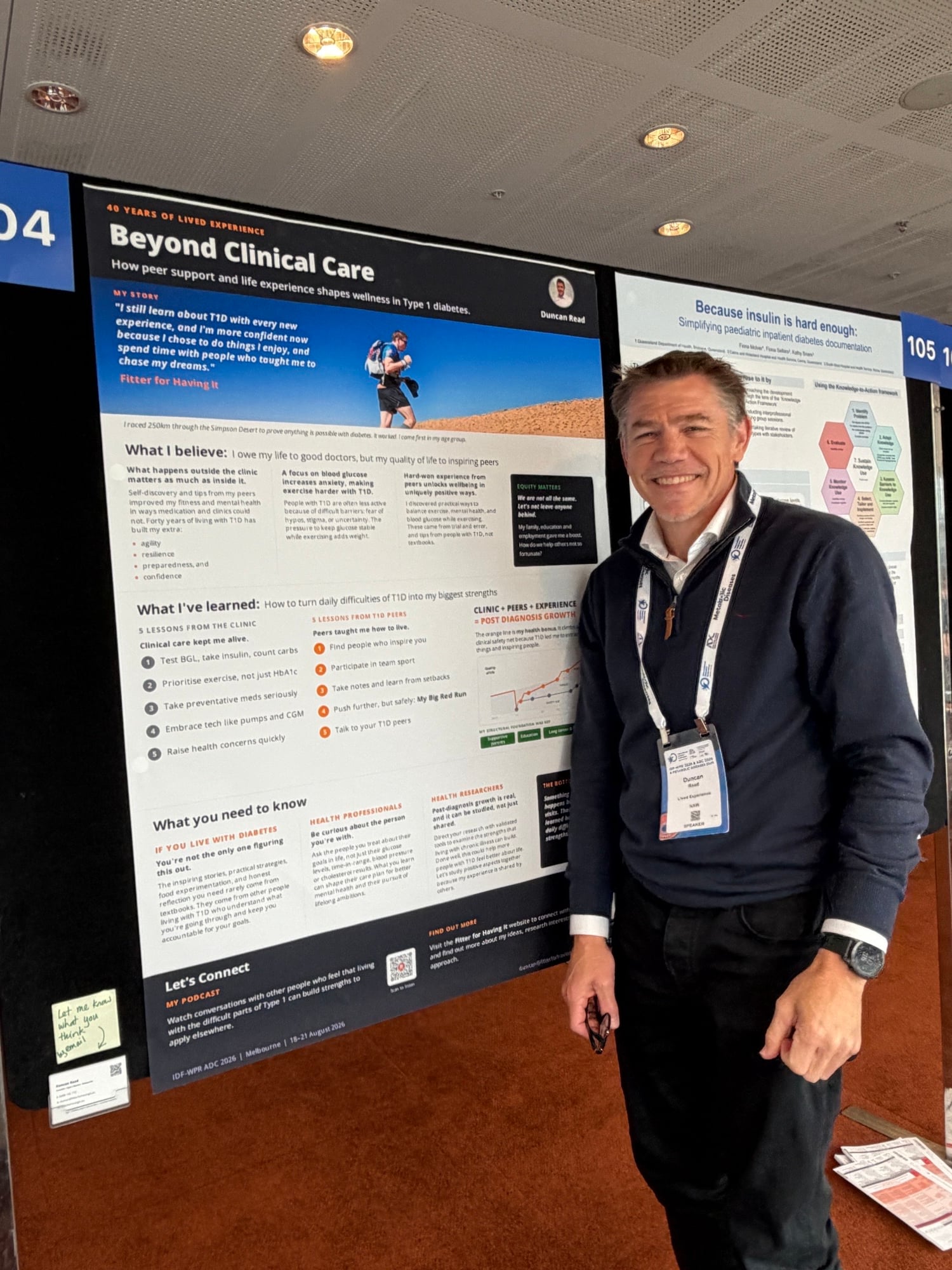 committee member duncan with poster
