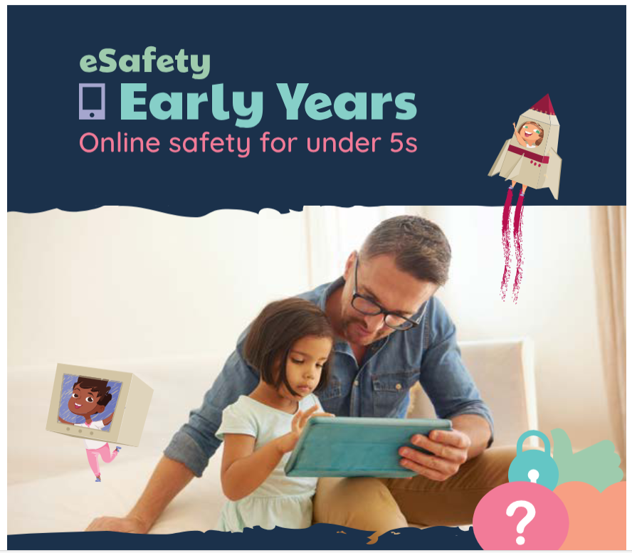 dad and daughter on computer